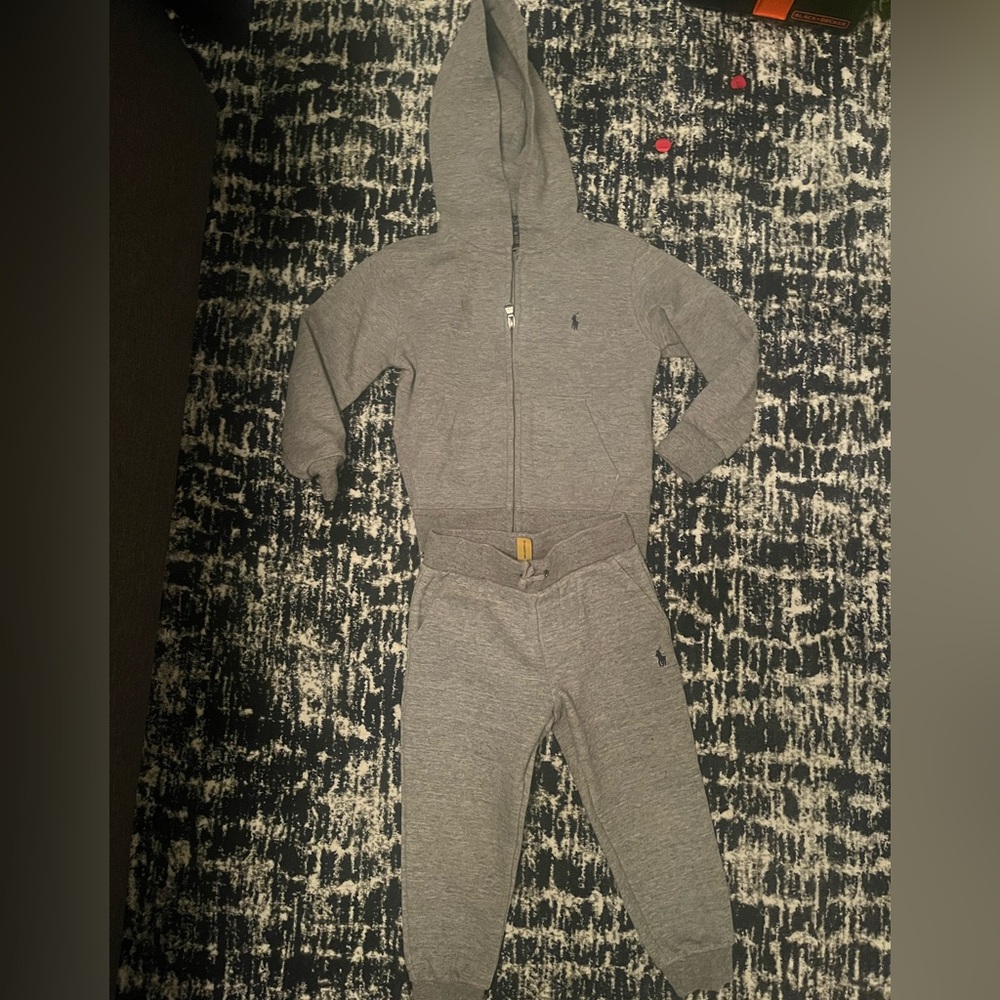 Polo by Ralph Lauren Gray Kids Hoodie & Jogger Set